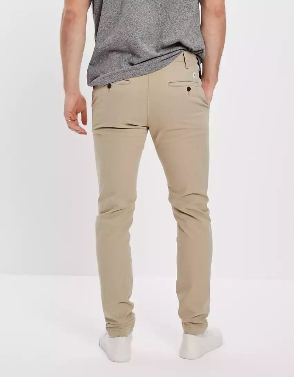 Pantalon American Eagle AE Flex Athlétiques Mince Lived-In Khaki Kaki Clair Homme | PIF-93297450